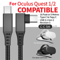 Pour Oculus pour Quest 2 accessoires pur cuivre USB 3.2 Gen 1 câble de liaison Nylon Charge rapide transfert de données 3M 5M Type C VR cordon