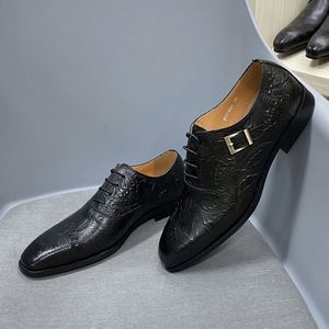 Chaussures habillées classiques en cuir véritable XuanWu 2026 pour hommes, motif graffiti, à enfiler, tendance automne, gaufrage élégant - Product Image 4