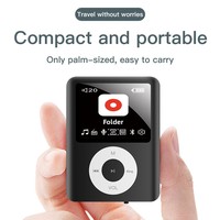 Lecteur multimédia portable MP3 MP4 MP5 FLAC pour étudiants avec prise en charge des livres électroniques, audio externe et écran (<2 pouces), autonomie de la batterie <10 heures