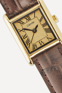Reloj de Pulsera Clásico Cuadrado GBHW, Reloj de Cuarzo de Lujo Dorado y Marrón, Elegante Reloj Analógico para Mujer con Correa de Cuero - Product Image 6