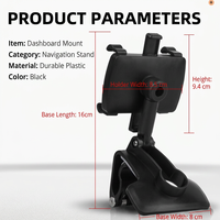 Support de téléphone pour voiture 360 °   Support de téléphone portable universel rotatif pour rétroviseur de tableau de bord, accessoires intérieurs de voiture