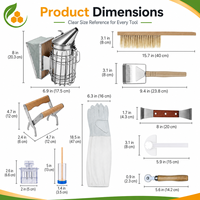 Kit d'outils d'apiculture de qualité supérieure, 10 pièces, en acier inoxydable, pour apiculteur professionnel, utilisation en ferme