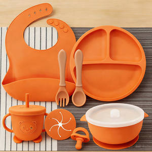 Juego de alimentación para bebés de silicona sin BPA, vajilla de grado alimenticio, kit de vajilla para niños pequeños con logotipo personalizado OEM/ODM - Product Image 3