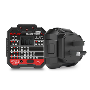 Testeur de prises et de fiches HT106 pour Royaume-Uni, UE, États-Unis avec écran LCD et test GFCI - Product Image 2
