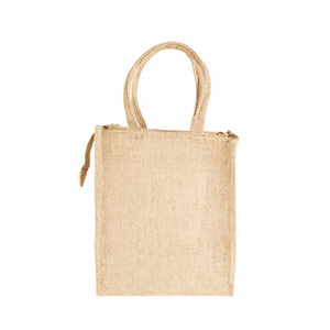 Sac fourre-tout en jute moyen personnalisé avec motif lettres, réutilisable et écologique, idéal pour les courses, l'emballage de détail et les événements promotionnels - Product Image 5
