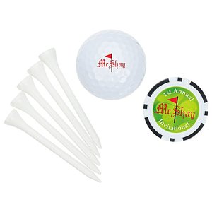 Paquete de Tees de Golf con Logotipo Personalizado y Ficha de Póker, Novedoso Set 2 en 1 de Madera y Plástico, Accesorio Deportivo, Regalo Promocional Corporativo - Product Image 1