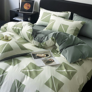 Bộ đồ Giường Màu Trắng đặt 100% tấm ga trải giường <span class=keywords><strong>Polyester</strong></span> đặt Ga Trải Giường bốn mảnh 4 bộ đồ giường bằng cotton - Product Image 4