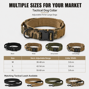 Collier tactique personnalisé pour <span class=keywords><strong>chien</strong></span>, robuste, avec poignée de contrôle, rembourré en nylon, boucle en métal, pour l'entraînement <span class=keywords><strong>K9</strong></span> - Product Image 5