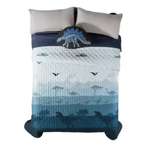 Ensemble de housse de couette double Vianney Dinosaur, 100% polyester, literie matelassée pour usage domestique - Product Image 6