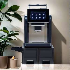 Commercial height-adjustable fully automatic smart touchscreen espresso <b>machine</b> with integrated bean hopper and <b>grinder</b>. - Product Image 2