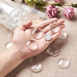 Cabochons dôme <span class=keywords><strong>en</strong></span> verre transparent rond à dos plat <span class=keywords><strong>Cabochon</strong></span> <span class=keywords><strong>en</strong></span> cristal clair Tuile de verre à dos plat pour pendentif camée - Product Image 4