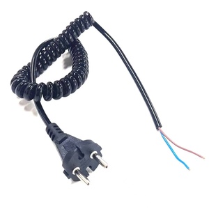 Câble d'alimentation AC à 2 broches, norme européenne Cee 7/17, prise Schuko, câble spiralé, câble rétractable en <span class=keywords><strong>spirale</strong></span>, rallonge pour appareil - Product Image 1