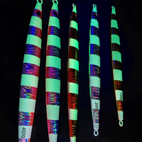 100g 150g 200g 250g 300g 400g Nouveau Modèle de Jig Métallique Luminescent Rapide pour Pêche au Bar en Eau Salée