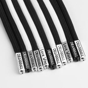 Cordones Redondos Personalizados para Zapatos con Extremo Metálico Cuadrado y Logotipo Grabado - Product Image 3