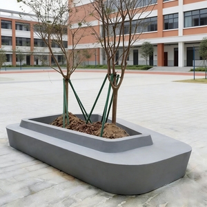 Banco de Descanso de FRP de Diseño B33 para Exteriores, Campus o Centros Comerciales, Asiento Decorativo Artístico con Estilo de Sillas de Madera - Product Image 4