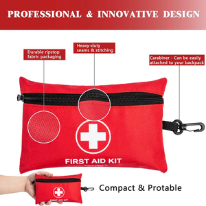 <span class=keywords><strong>Kit</strong></span> médico rojo nuevo al por mayor para viajes al aire libre de mano pequeño fuego rescate emergencia botiquín de primeros auxilios logotipo personalizado Camping senderismo - Product Image 6