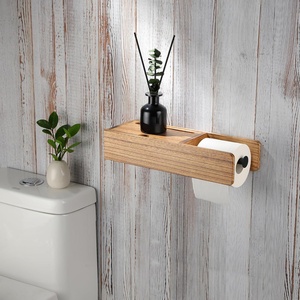 Portarotolo di Carta Igienica in Legno Rustico con Cassetto Nascosto, <span class=keywords><strong>Porta</strong></span> Telefono e <span class=keywords><strong>Salviette</strong></span>, Organizzatore <span class=keywords><strong>per</strong></span> <span class=keywords><strong>Bagno</strong></span> in Stile Fattoria - Product Image 5