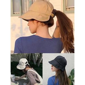 Sombrero de Pescador con Ala Ancha, Protección Solar UV, Transpirable, para Primavera y Verano, para Mujer, Color Negro, Blanco y Café - Product Image 1