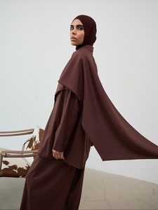 Elegant <strong>Kaftan</strong> <strong>Top</strong> with Wide Leg Trousers Muslim Women Modest Fashion Abaya Style Islamic Clothing Collection - Product Image 6