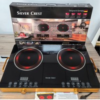 Table de cuisson à induction simple 3500W, contrôle tactile, plaque chauffante électrique à induction avec protection contre la surchauffe pour cuisine domestique