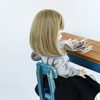 Perruque de poupée Blonde avec frange pour enfants et adultes, adaptée à 1/3 1/4 1/6 1/8 22cm à 24 circonférence de tête BJD poupée