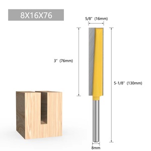 Trou de serrure de fraisage de travail du bois rainurage droit coupe de nettoyage de fond allongé - Product Image 3