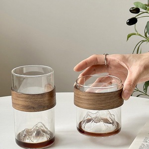 Tazza da tè in vetro silicato di boro alto; Tazza d'acqua monostrato per uso domestico; Guardare il <span class=keywords><strong>caffè</strong></span> di montagna e la tazza di latte di ferro. - Product Image 2