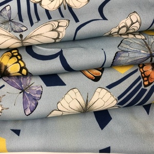 Fonesun-SS78 Tuỳ Chỉnh Kỹ Thuật Số In Bướm Côn Trùng Thiết Kế 97% Lụa 3% Spandex 14 Mm Lụa Đàn Hồi Charmeuse Vải - Product Image 4