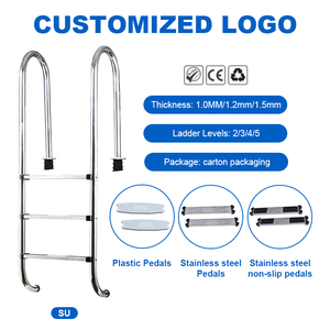 Échelle <span class=keywords><strong>de</strong></span> <span class=keywords><strong>piscine</strong></span> pré-assemblée Water Faery en acier inoxydable 304/316, robuste, résistante à la corrosion, marches antidérapantes, main courante <span class=keywords><strong>de</strong></span> sécurité - Product Image 4
