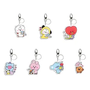 Thời trang ba lô trang trí Acrylic Keychain phim hoạt hình dễ thương Holographic Acrylic Keychain biểu tượng tùy chỉnh