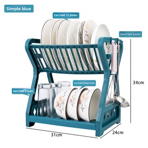 Étagère de rangement multifonctionnelle pour <span class=keywords><strong>cuisine</strong></span>, égouttoir à bols, support à baguettes, support à assiettes et couteaux, égouttoir à bols pour le rangement - Product Image 3