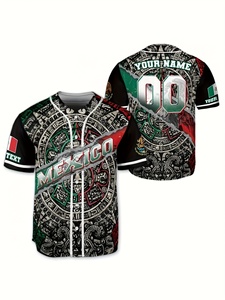 OEM ODM Bronfabriek Op Maat 100% Polyester Sublimatie Baseball Jersey Gepersonaliseerd Ademend Knoopsluiting Sportuniform - Product Image 6