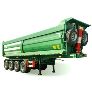 80T 4-Axis U-Shaped Steel Semi-<b>Trailer</b> Ultra Heavy Hydraulic Dump Truck with Wear-Resistant Cargo <b>Box</b> - Product Image 5