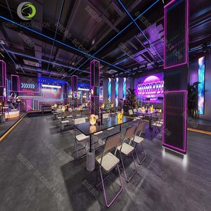 <span class=keywords><strong>High</strong></span>-End Nachtclub Interieurontwerp Met Lounge <span class=keywords><strong>Bar</strong></span> Hot Sale Dj Stage Fancy Lichte Faciliteiten Ontwerp - Product Image 5