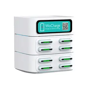 2024 Nouveaux produits 8 emplacements Banque d'alimentation partagée 5000mah Station de charge de téléphone de location Chargeur portable pour hôtels et restaurants