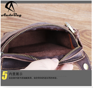 กระเป๋าคาดเอวหนังแท้สไตล์วินเทจ AndoBag รุ่น Crazy Horse สำหรับผู้ชาย กระเป๋าสะพายข้างอเนกประสงค์สำหรับขี่มอเตอร์ไซค์ ใส่โทรศัพท์ได้ รุ่น 3180 - Product Image 6