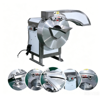 JOHTANK Industriële Gemotoriseerde Friet- en Fruit Snijmachine, Crinkle Cut Aardappel Friet Snijder met Eenvoudige Bediening