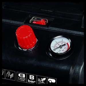 Einhell-190 TC-AC 4020650/6/8ของชุด-เครื่องอัดอากาศ1200W-เครื่องอัดอากาศ4006825641578 EAN - Product Image 4