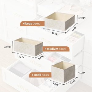 Drawer Organizer for Baby <b>Clothes</b> Diaper Foldable Underwear Drawer <b>Clothes</b> Organizer Collapsible <b>Storage</b> Boxes Drawer Organizer - Product Image 6