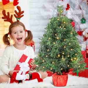 In-Stock New Arrival Gold Red Sliver Small Tabletop 40Cm <b>Artificial</b> Christmas <b>Tree</b> Decoration for Sale - Product Image 4