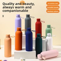 Thermos personnalisé avec logo, grande bouteille isotherme en acier inoxydable, thermos portable, bouteille d'eau pour le sport de plein air, gobelet de voyage 500/750 ml