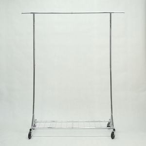 Estante de exhibición de <span class=keywords><strong>ropa</strong></span> de un solo riel moderno duradero, estante de supermercado <span class=keywords><strong>metálico</strong></span> con estante <span class=keywords><strong>para</strong></span> colgar <span class=keywords><strong>ropa</strong></span>, estante de alambre - Product Image 2