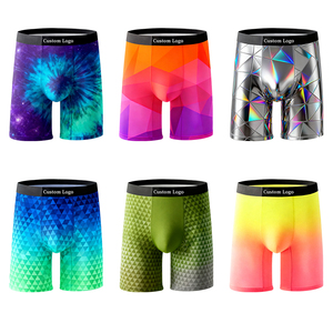 Boxers et caleçons personnalisés avec logo de marque, respirants, écologiques, imprimés numériquement en 3D, grande taille, sous-vêtements pour hommes - Product Image 1