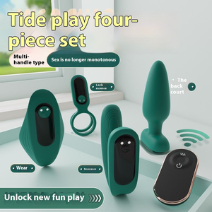 Set Telecomandato BlueRabbit in Quattro Pezzi, Dispositivo per il Piacere Femminile, Plug Anale, Anello di Bloccaggio Maschile, Dispositivo Indossabile per la Masturbazione Femminile - Product Image 6