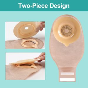 Üretim tıbbi sarf malzemeleri yeniden dışbükey <span class=keywords><strong>Colostomy</strong></span> çanta aktif karbon ile iki parçalı Ostomy malzemeleri, Max kesim 45mm - Product Image 2