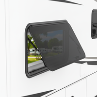Ventanas para caravanas, autocaravanas y remolques de 500*520 mm, doble acristalamiento, aleación de aluminio, con mosquitera plisada - Estilo de lujo