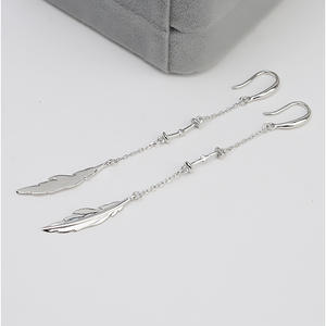 Aretes de Plata S925 con Diseño de Trébol de la Suerte, Estilo Europeo Americano, Accesorios de Moda para DIY - Product Image 3