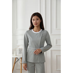 <span class=keywords><strong>Divisa</strong></span> Infermieristica in Cotone e Poliestere Grigia, Uniformi per Tutti gli Infermieri, Divise Ospedaliere Economiche, Uniformi Infermieristiche a <span class=keywords><strong>Manica</strong></span> Corta e <span class=keywords><strong>Lunga</strong></span> - Product Image 2