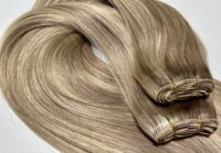 Extensions de cheveux humains de qualité supérieure, alignées sur les cuticules, vierges, naturelles, réelles, invisibles, double trame, pour femmes