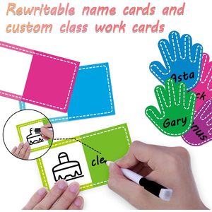 Tabla de Tareas para el Aula con Diseño de Manos Ayudantes, Tabla de Gestión de Tareas, Material Didáctico para Preescolar - Product Image 4